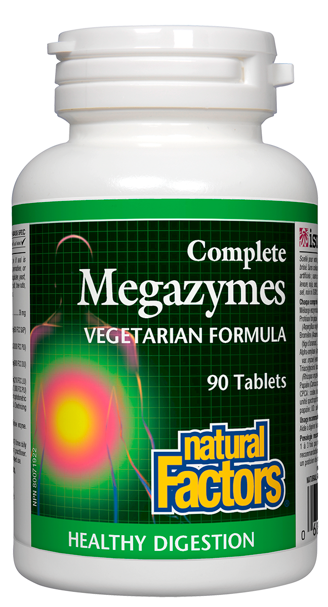 Natural Factors Complete Megazymes Vegetarian Formula  90 Tablets