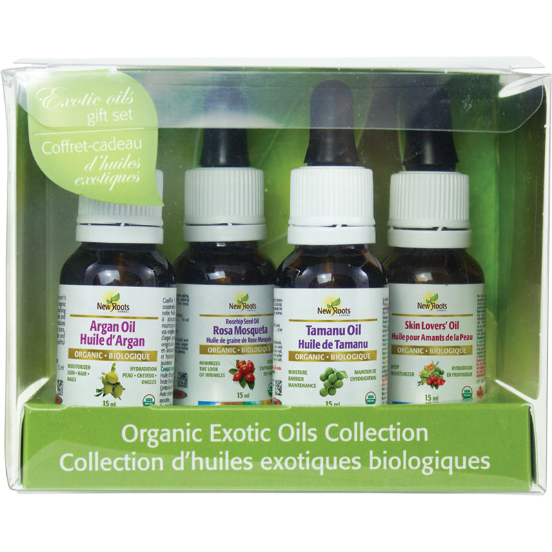 New Roots Organic Exotic Oils Collection 4x15ml