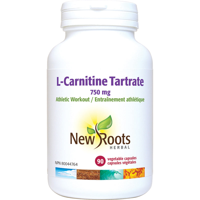 New Roots L-Carnitine Tartrate 750mg 90 Vegetarian Capsules