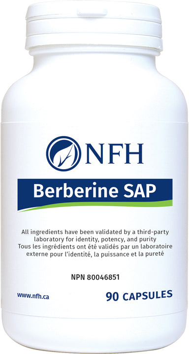 SCIENCE-BASED BERBERINE FOR OPTIMAL METABOLIC FUNCTION  NFH Berberine SAP 90 Vegetarian Capsules  Description  Berberine is an active constituent found in a variety of species of plants. Newer studies have found berberine has biological effects in several pathways in the body, indicating it may be a potential treatment for metabolic syndrome.
