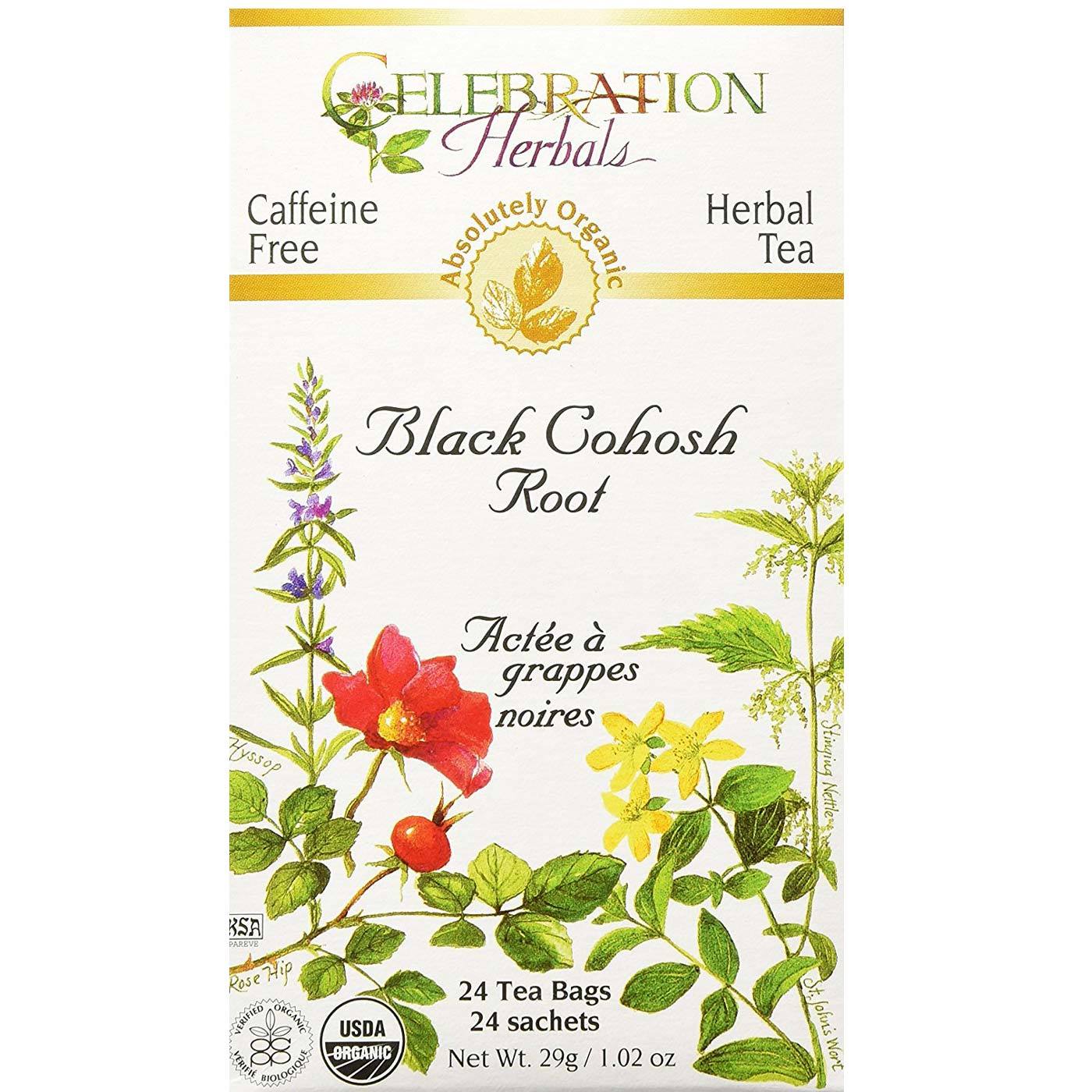 Celebration Herbals Organic Black Cohosh Tea 24 Tea Bags