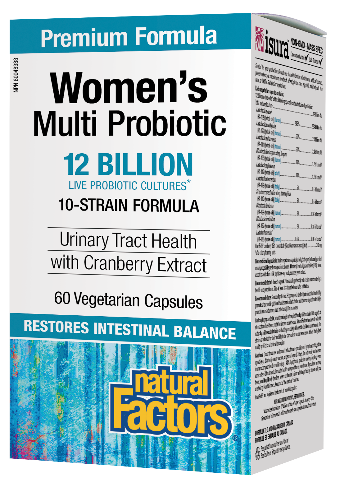 Natural Factors Women's Multi Probiotic 12 Billion 60 Vegetarian Capsules