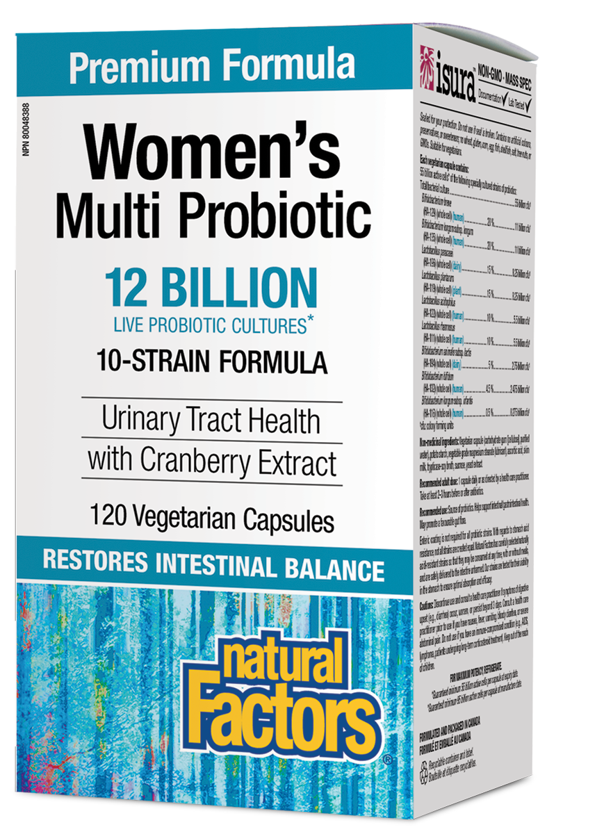 Natural Factors Women's Multi Probiotic 12 Billion 120 Vegetarian Capsules