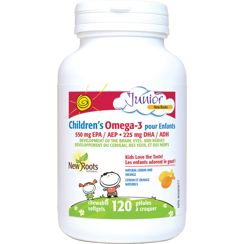New Roots Children's Omega 3 Junior 120 Chewable Softgels