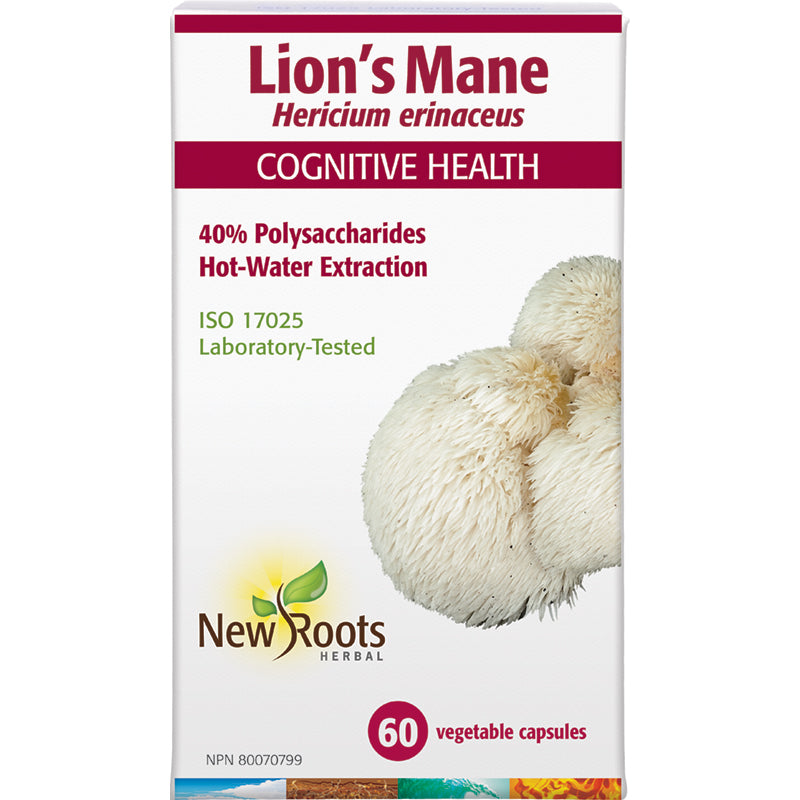 New Roots Lion's Mane 500mg 60 Vegetarian Capsules