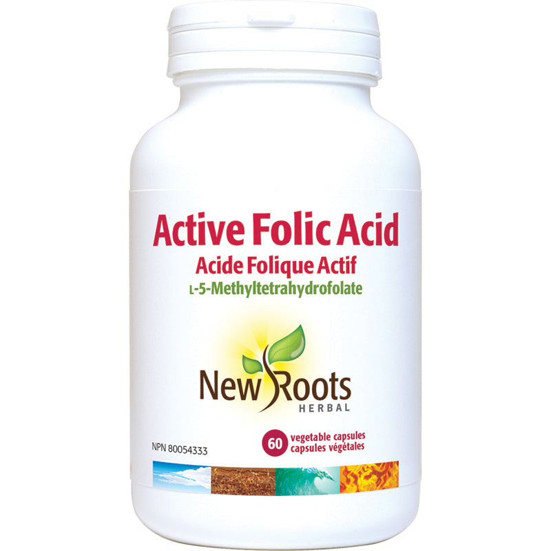 New Roots Active Folic Acid  60 Vegetarian Capsules