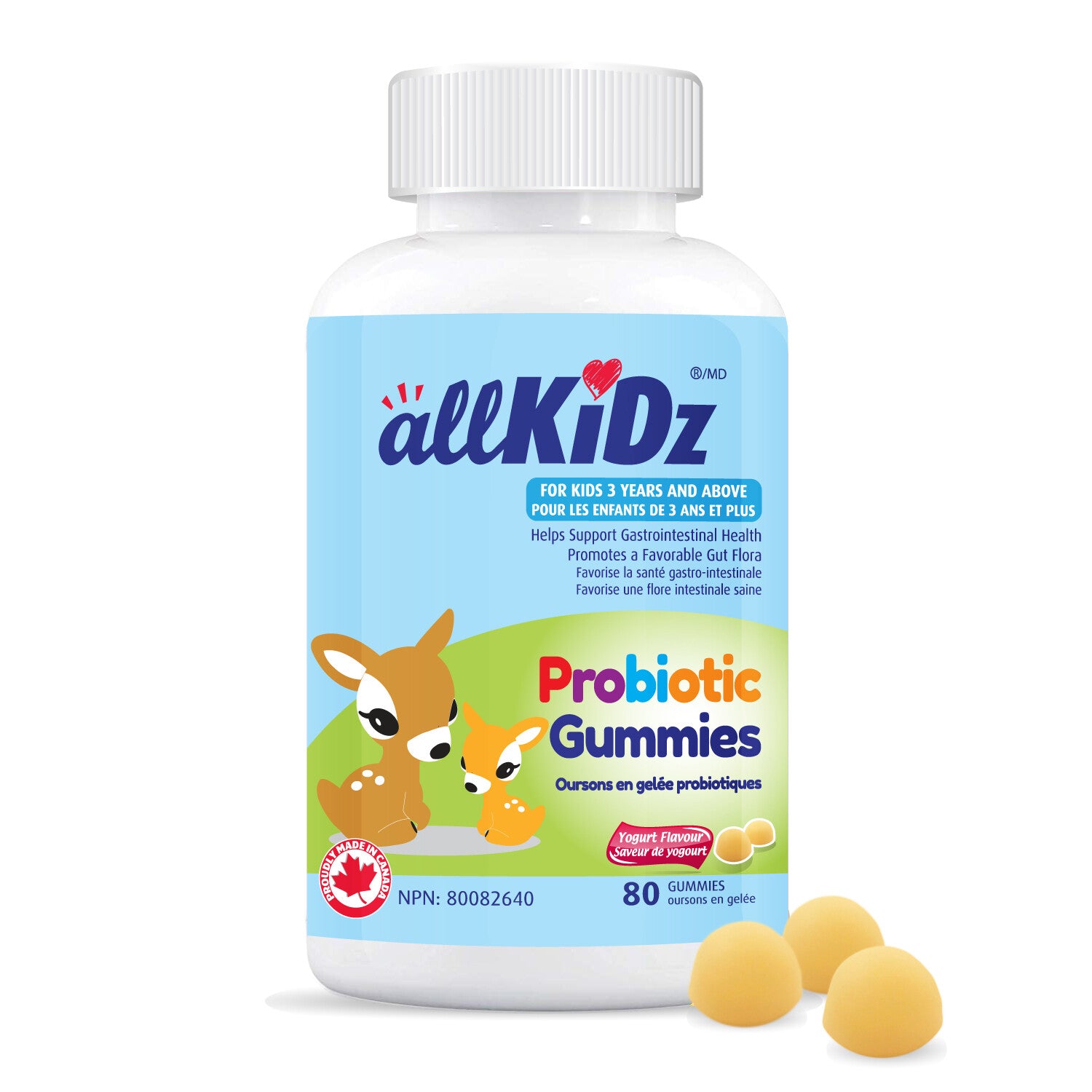 AllKidz Probiotic Gummies 80 Gummies