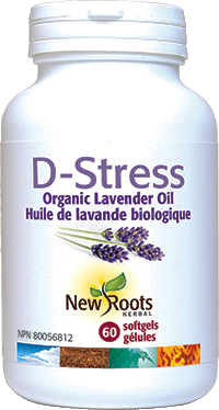 New Roots D-Stress Anxiety Relief Lavender Oil 60 Softgels