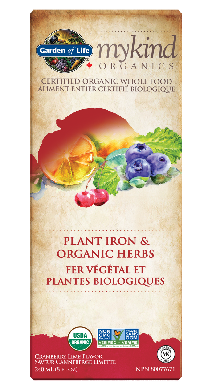 Garden of Life Organics Plant Iron & Organic Herbs 240ml