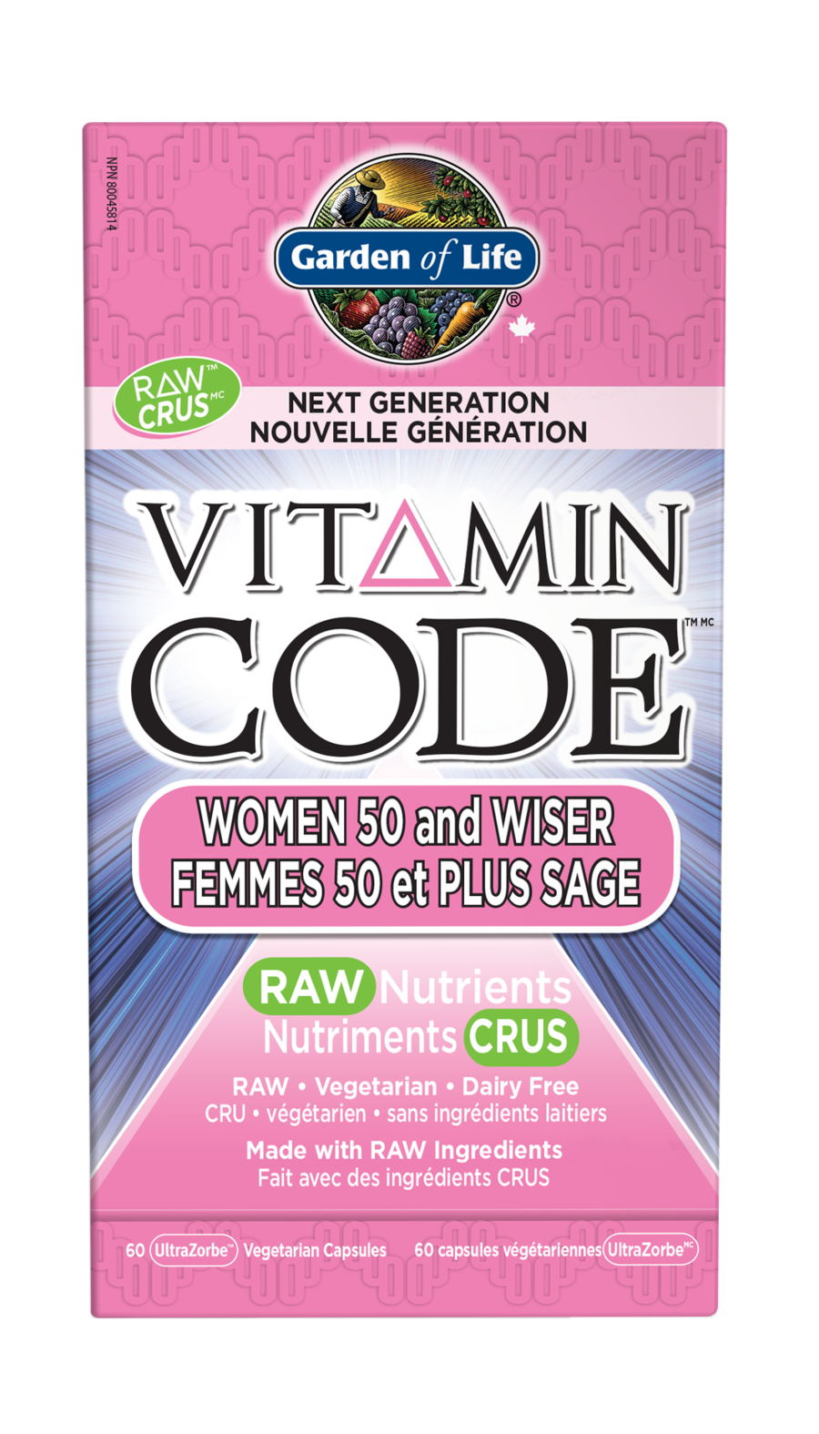 Garden Of Life Raw Vitamin Code Womens 50 & Wiser 60 Capsules