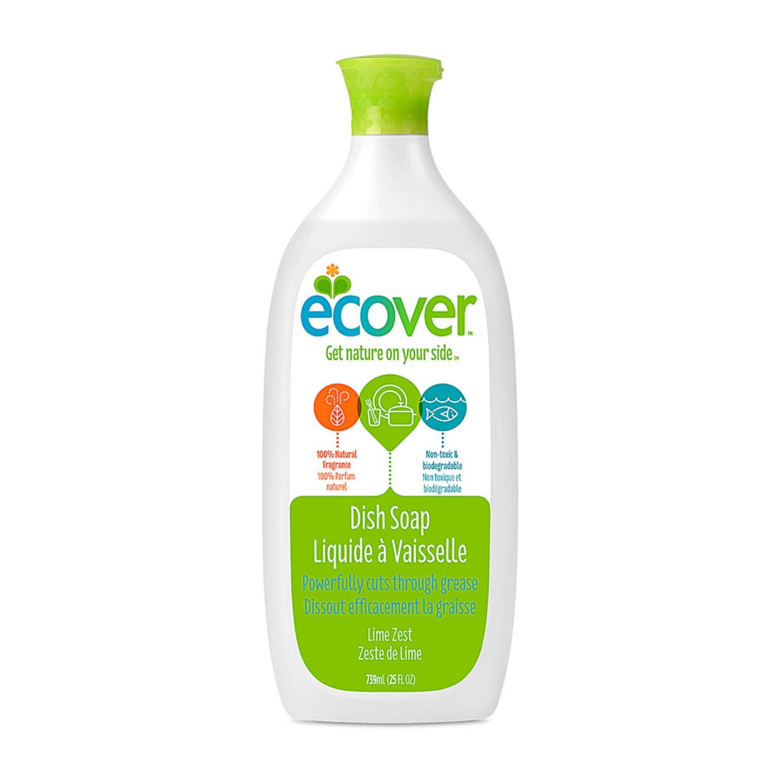 Ecover Lime Zest Liquid Dish Soap 739ml