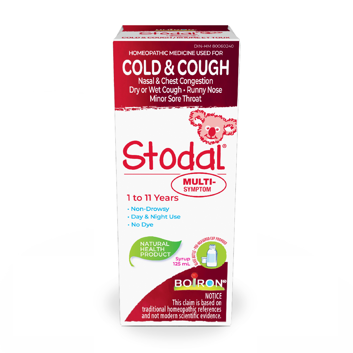 Boiron Stodal Multi-Symptom 1-11 Years Cold & Cough Syrup 125ml