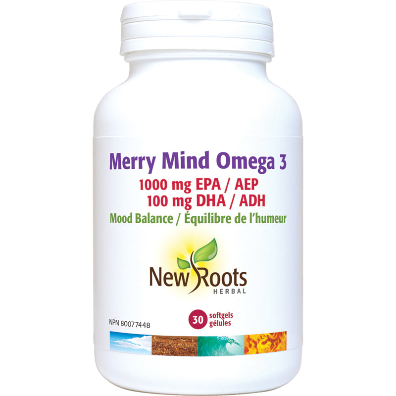 New Roots Merry Mind Omega 3 30 Softgels