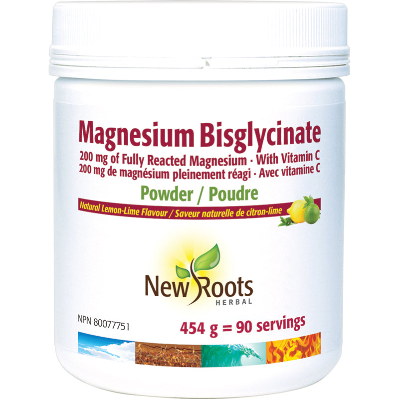 New Roots Magnesium Bisglycinate Powder 454g