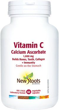 New Roots Vitamin C (Calcium Ascorbate) 1000mg 60 Vegetable Capsules