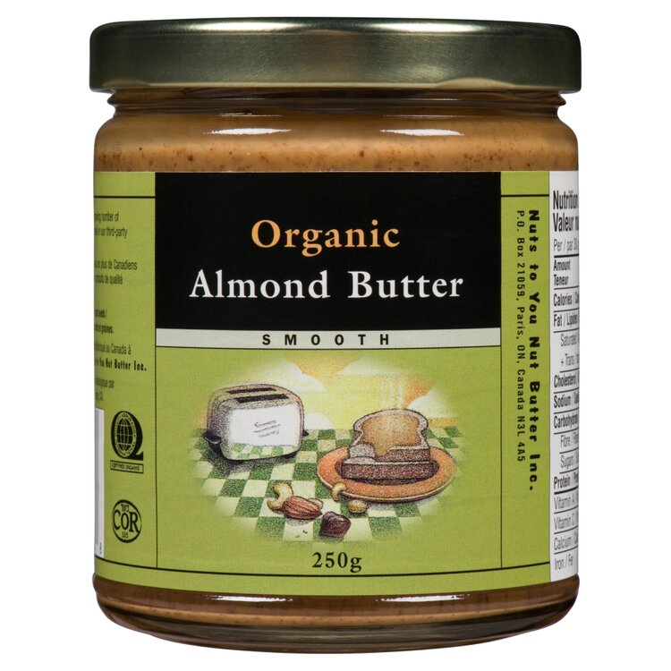 Nuts To You Organic Almond Butter Smooth 250g