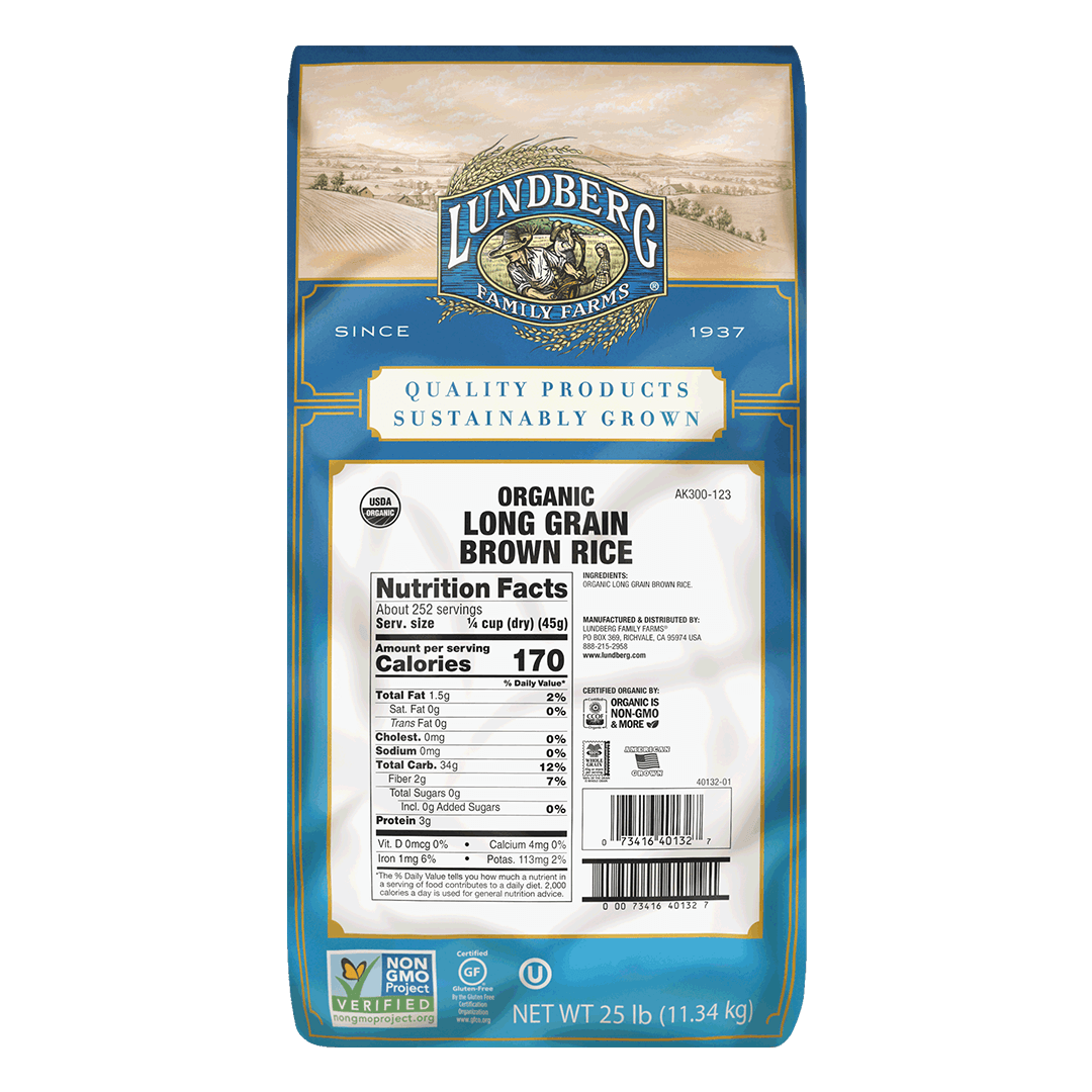 Lundberg Organic Long Grain Brown Rice 11.34kg