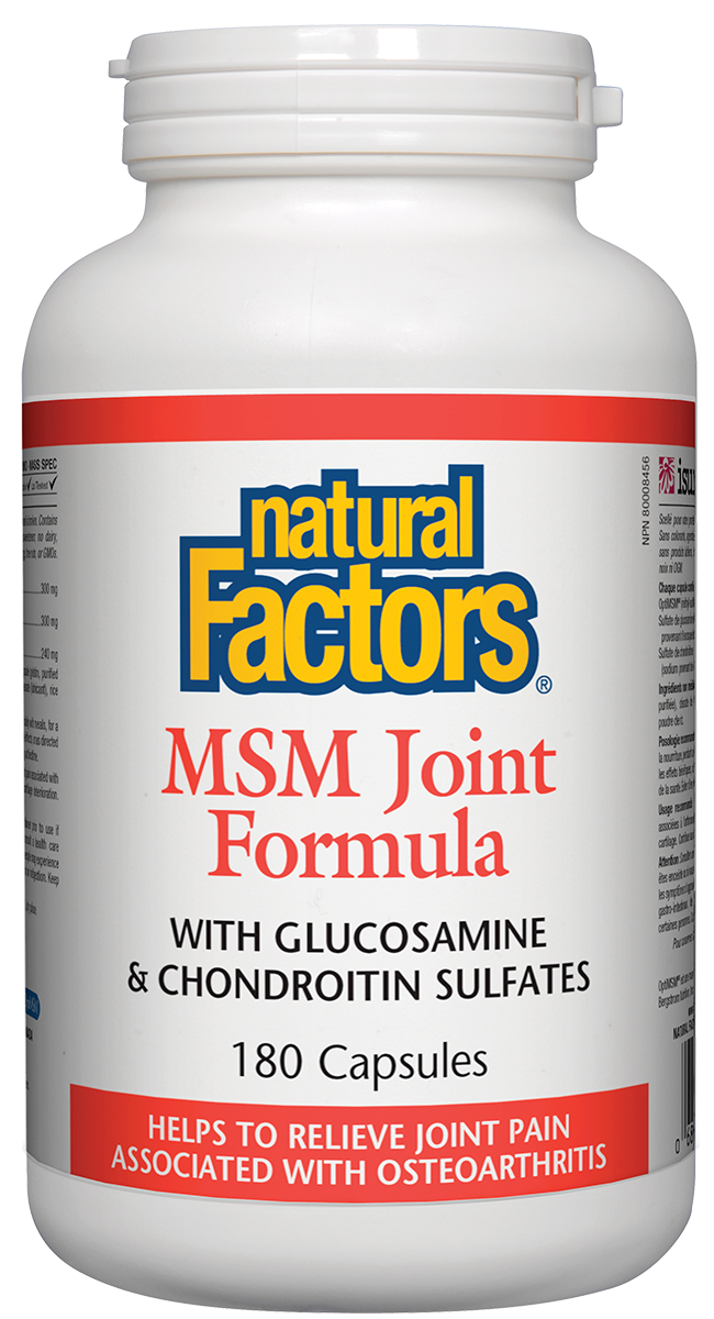 Natural Factors MSM Joint Formula 180 Capsules
