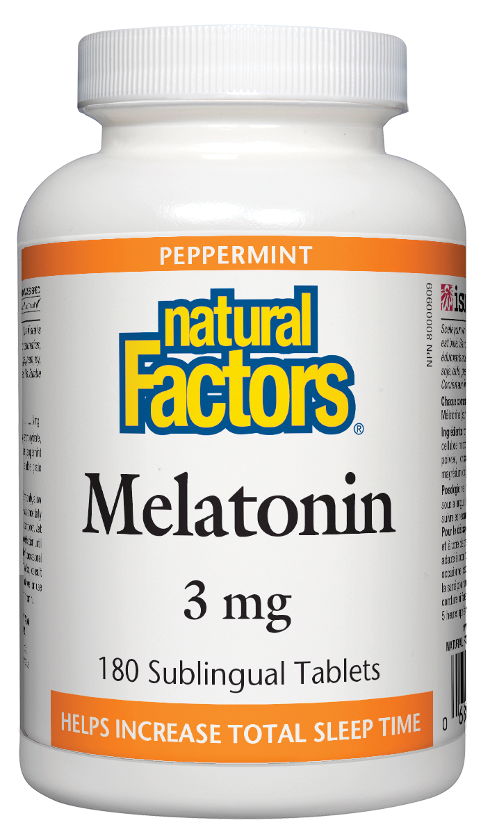 Natural Factors Melatonin 3mg 180 Sublingual Tablets