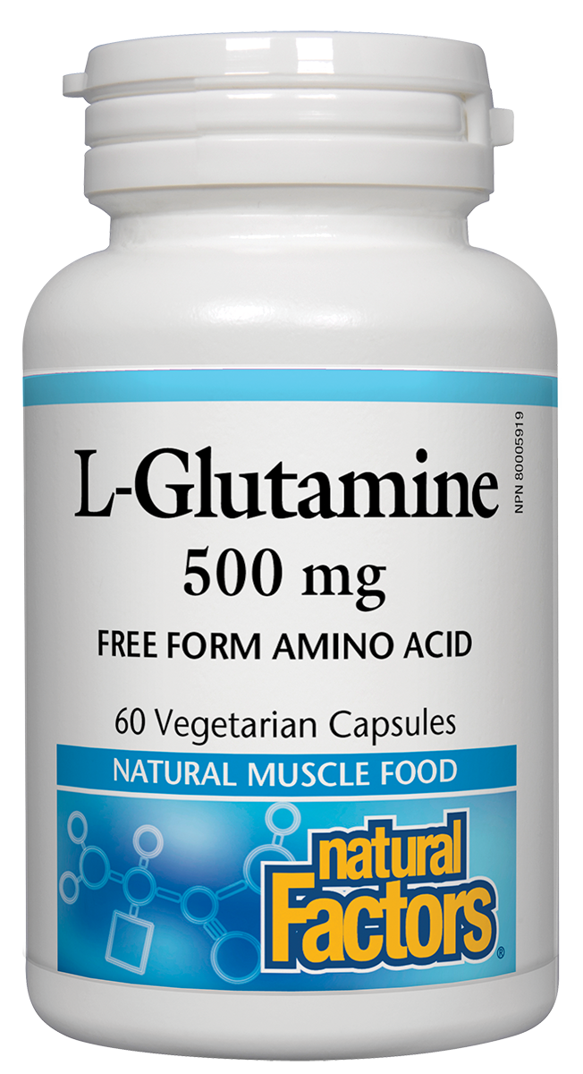 Natural Factors L-Glutamine 500mg 60 Vegetarian Capsules