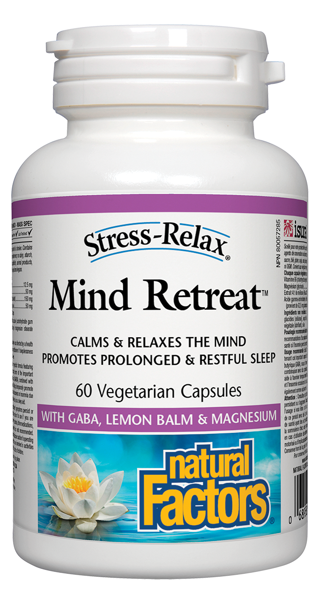 Natural Factors Stress-Relax Mind Retreat 60 Vegetarian Capsules