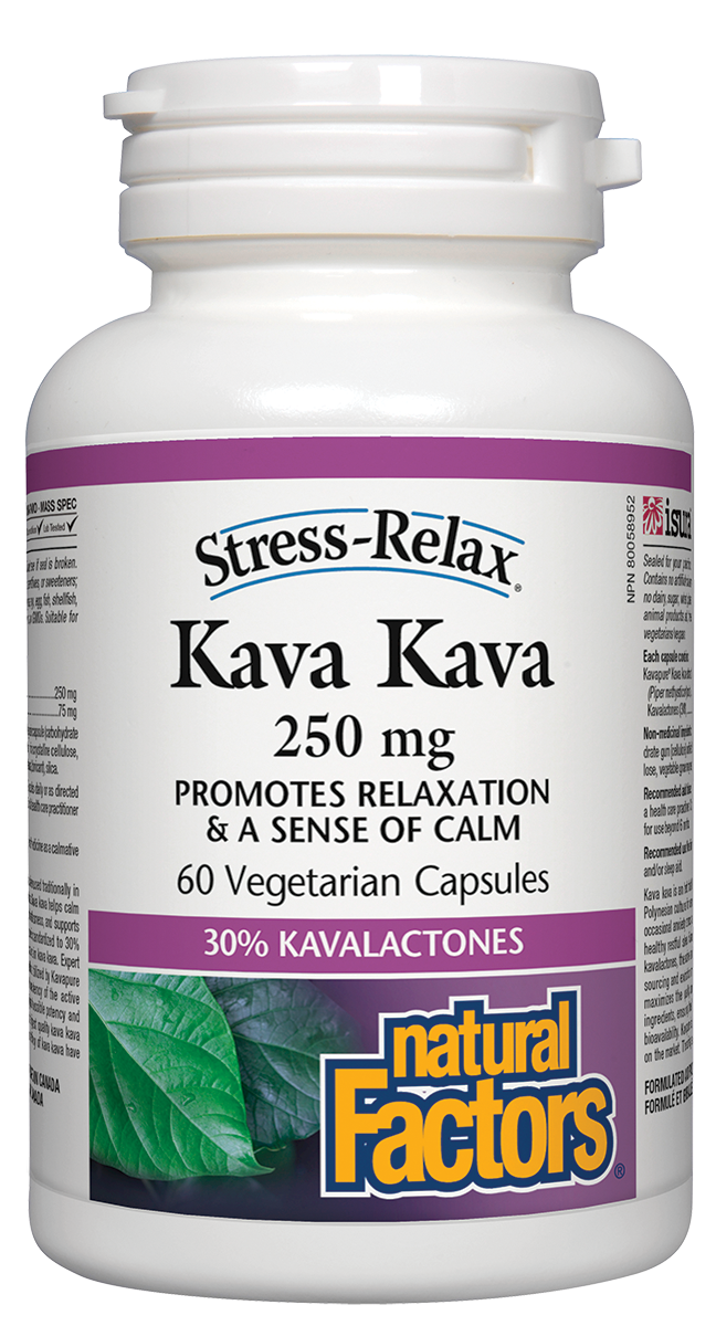 Natural Factors Stress-Relax Kava Kava 250mg 60 Capsules