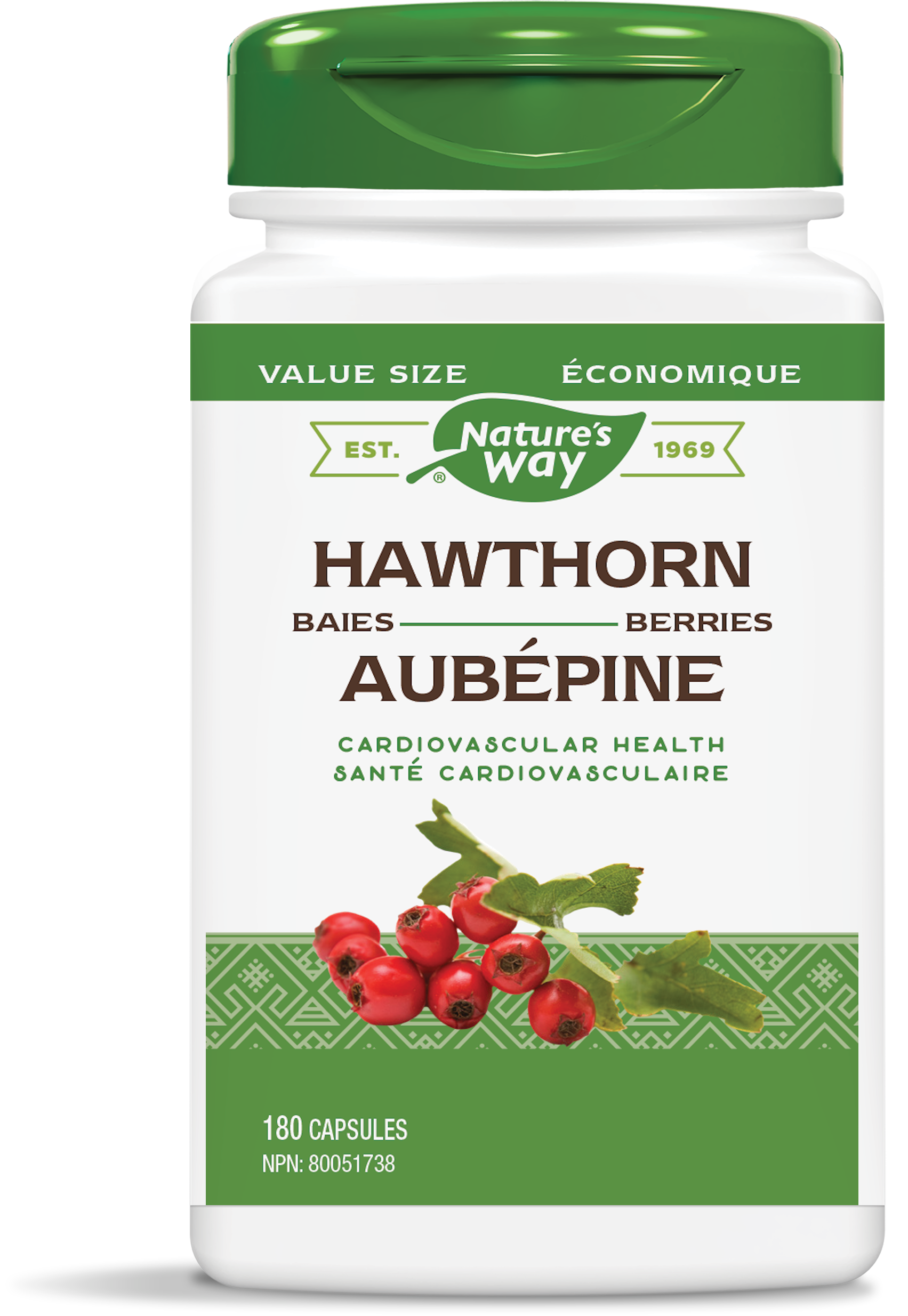 Nature's Way Hawthorn Berries 510mg 180 Capsules