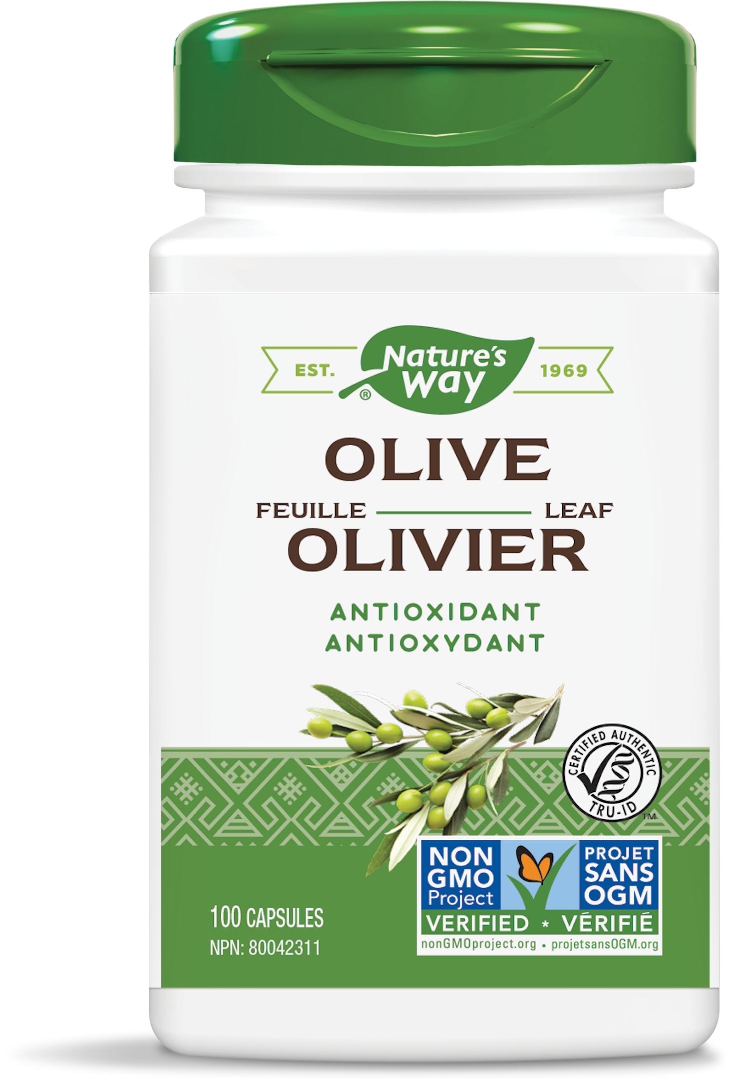 Nature's Way Olive Leaf 500 mg 100 Vegetarian Capsules