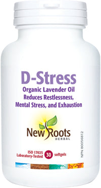 New Roots D-Stress Anxiety Relief Lavender Oil 30 Softgels