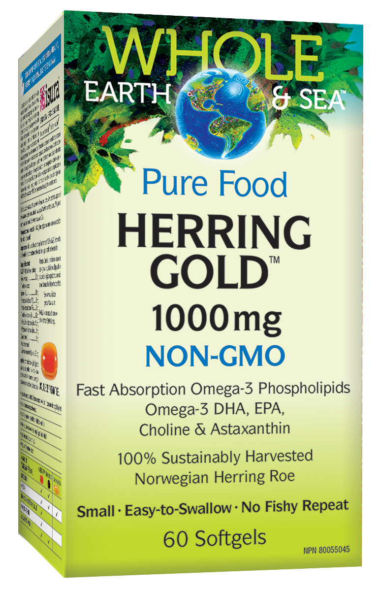 Whole Earth & Sea Herring Gold 1000mg NON-GMO 60 Softgels