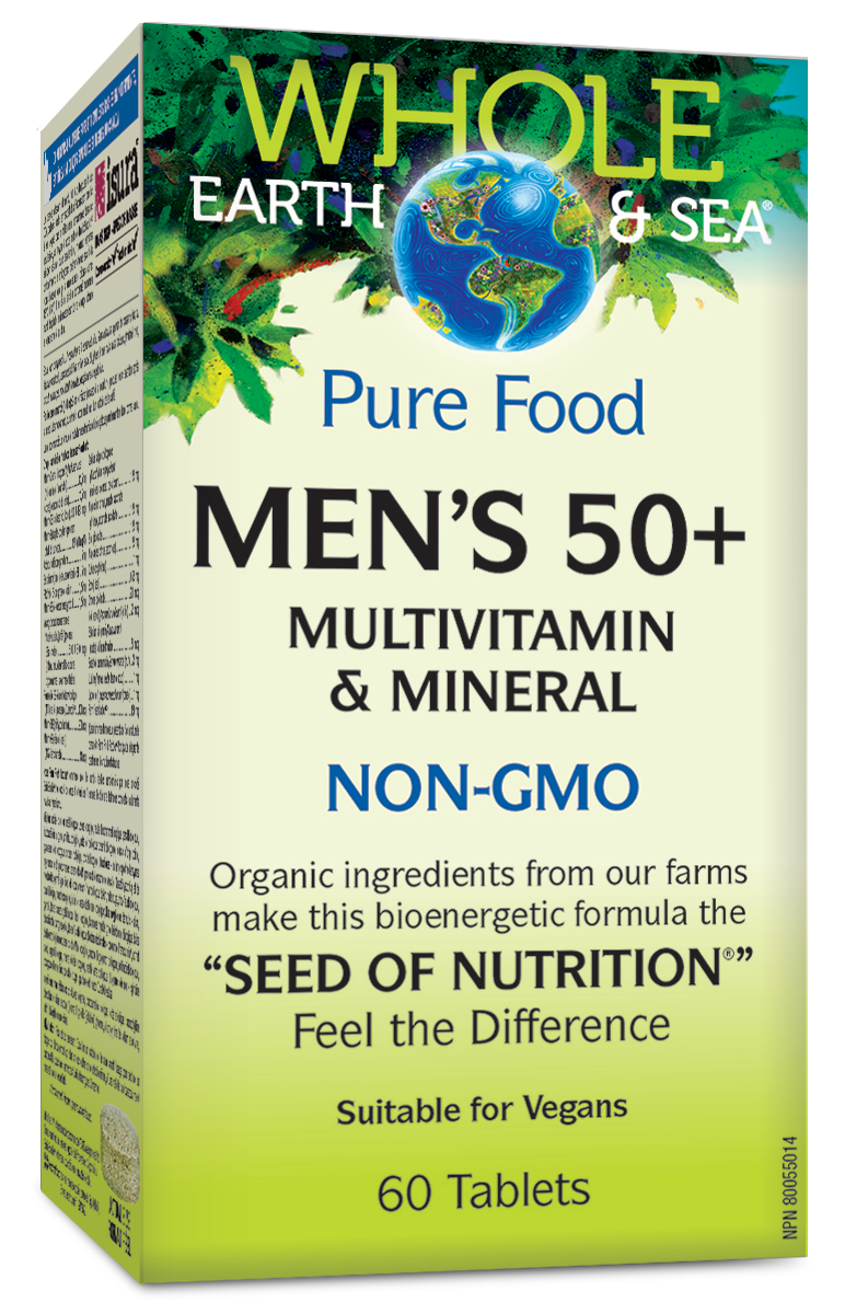 Whole Earth & Sea Men's 50+ Multivitamin NON-GMO 60 Tablets