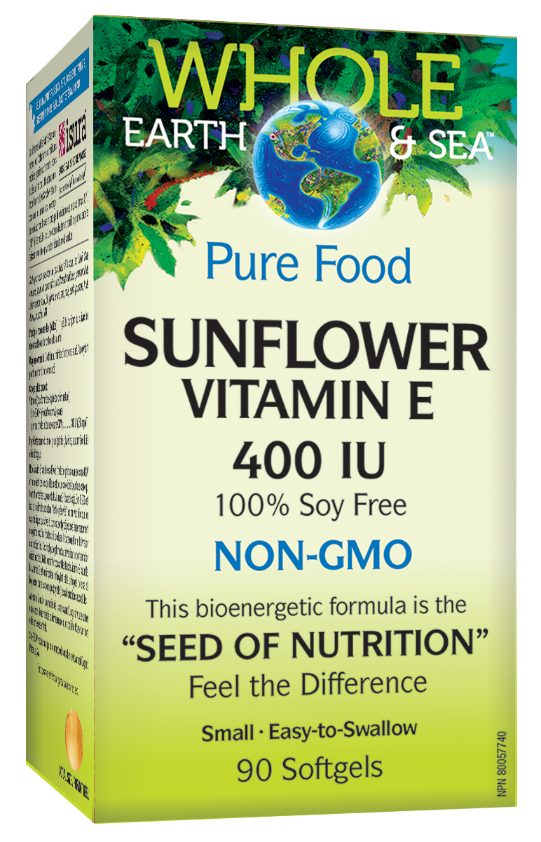 Whole Earth & Sea Sunflower Vitamin E 400 IU NON-GMO 90 Softgels