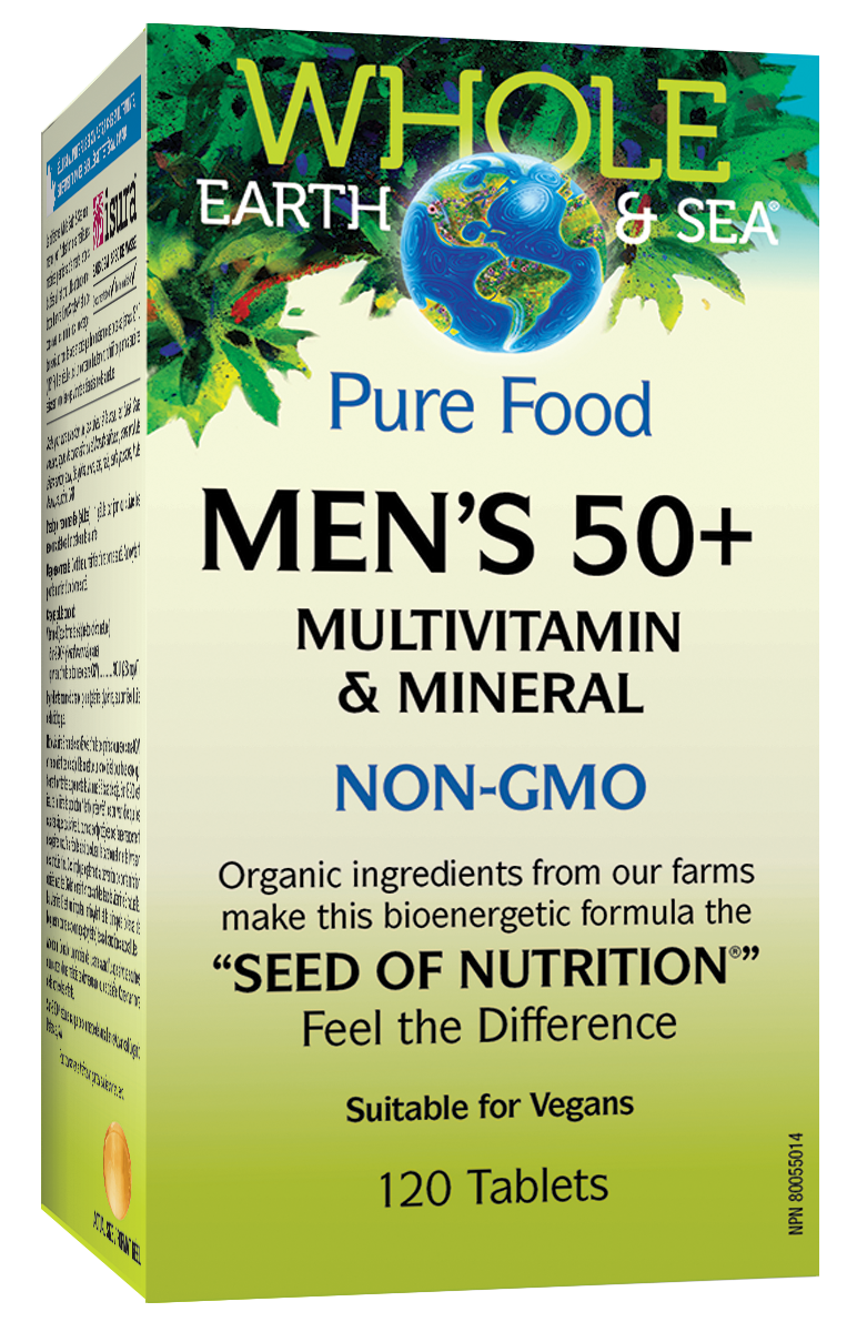 Whole Earth & Sea Men's 50+ Multivitamin Non-GMO 120 Tablets