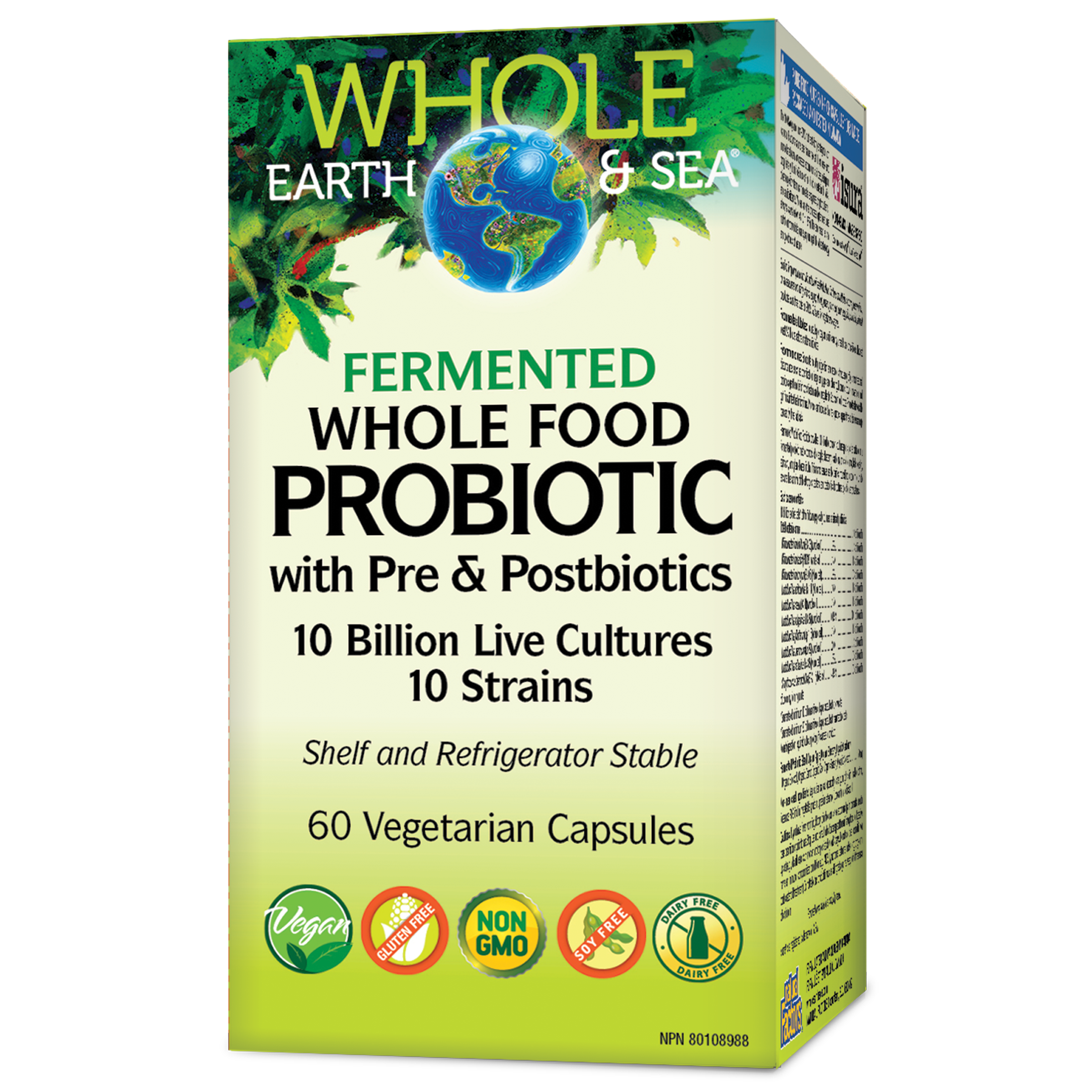 Whole Earth & Sea Fermented Whole Food Probiotic 60 Vegetarian Capsules