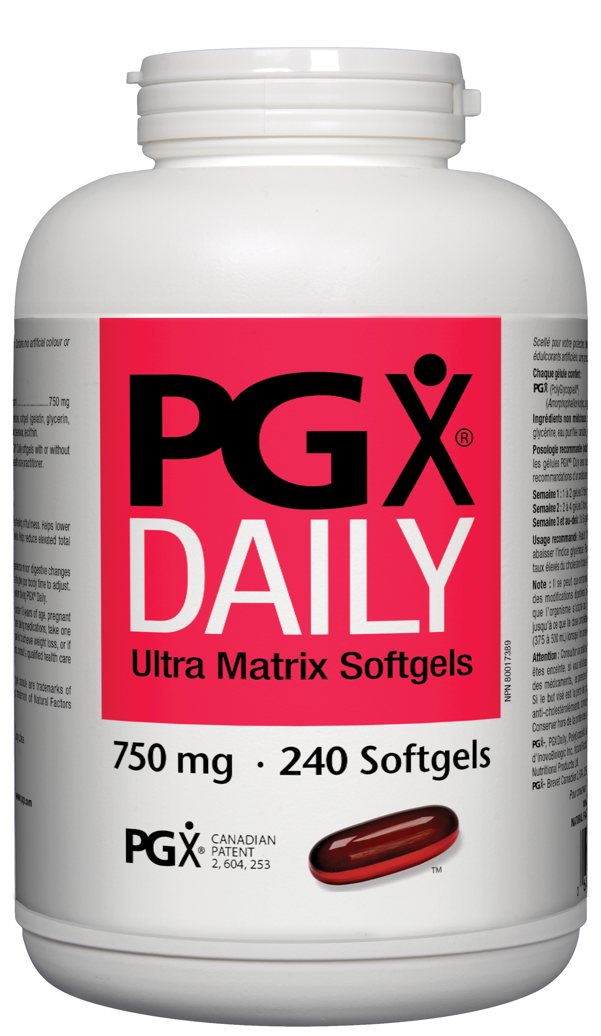 Natural Factors PGX Daily Ultra Matrix 750mg 240 Softgels