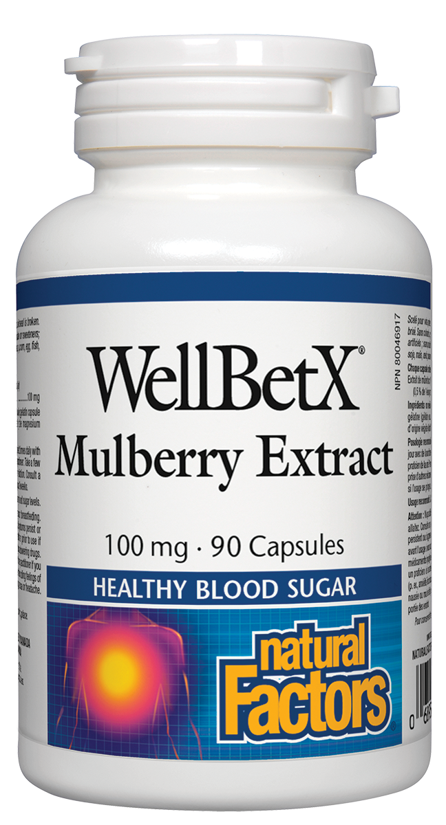Natural Factors WellBetX Mulberry Extract 100mg 90 Capsules