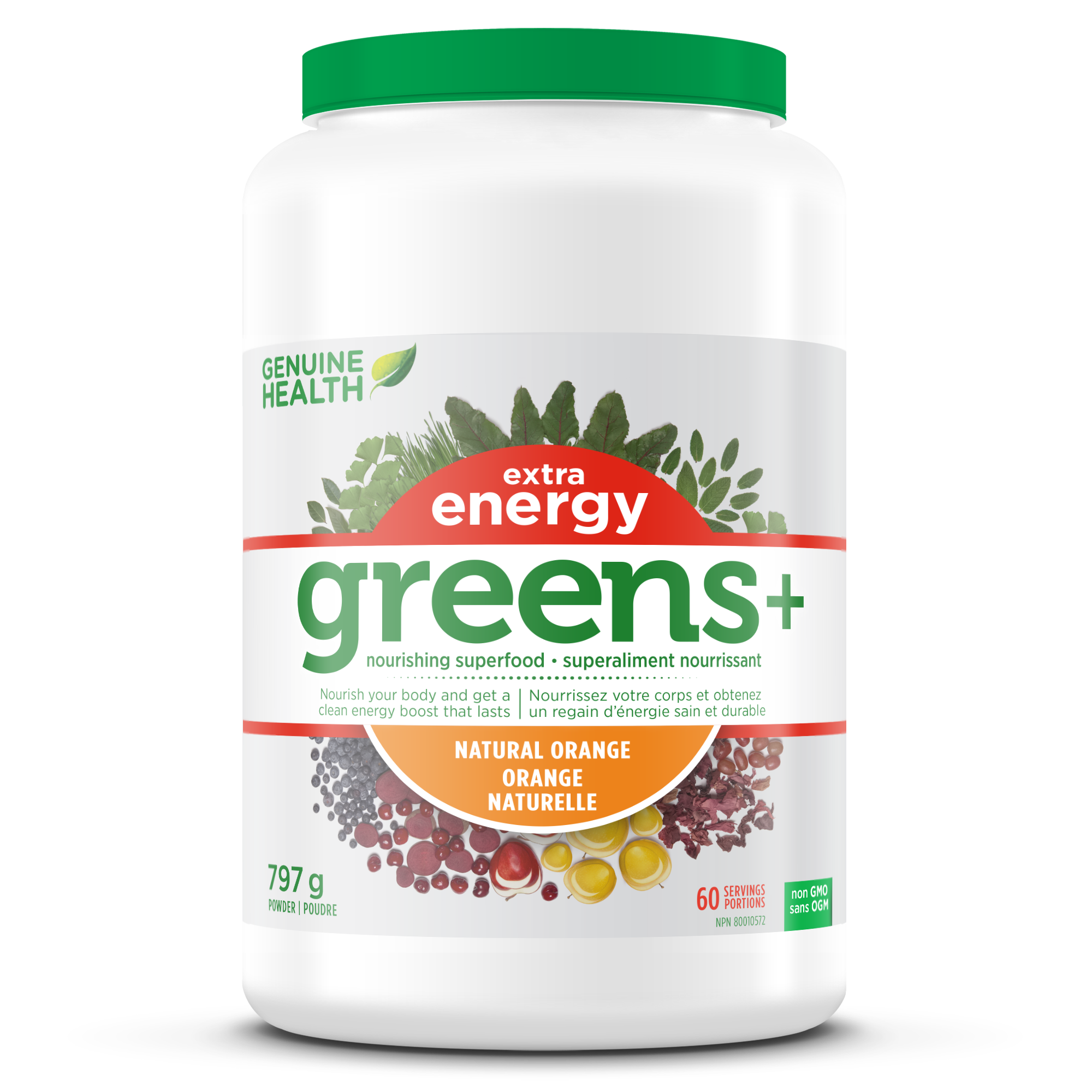 Genuine Health Greens+ Extra Energy Orange 797g (Discontinued)