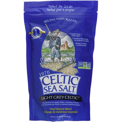 Celtic Light Grey Coarse Sea Salt Resealable Bag 454g