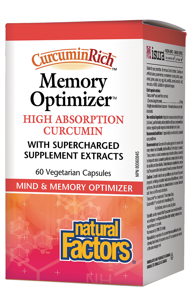 Natural Factors CurcuminRich Memory Optimizer 60 Vegetarian Capsules