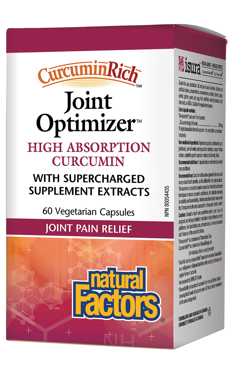Natural Factors CurcuminRich Joint Optimizer 60 Vegetarian Capsules