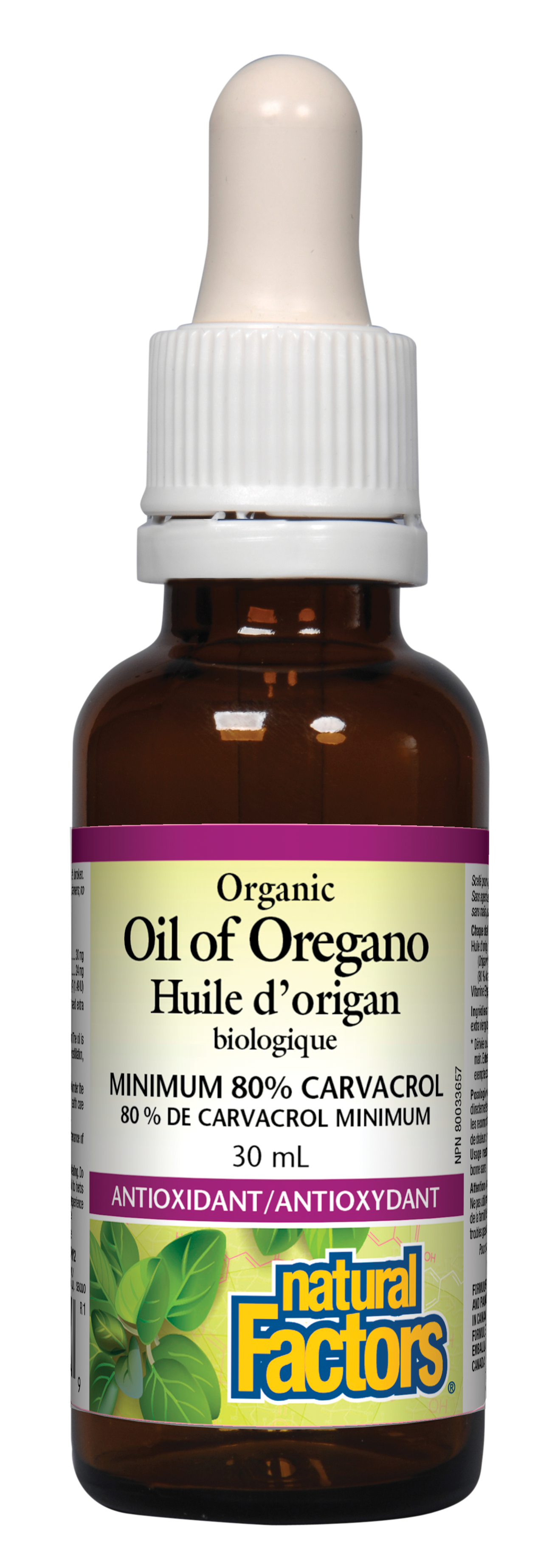 Natural Factors Organic Oil Of Oregano Liquid 30ml