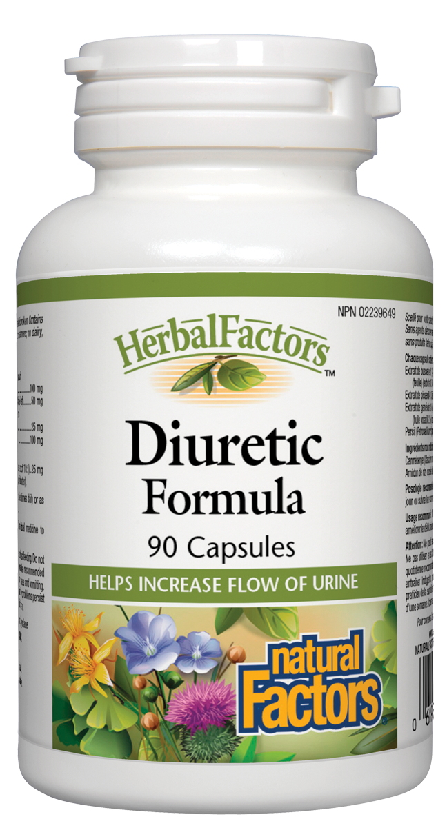 Natural Factors Diuretic Formula HerbalFactors 90 Capsules