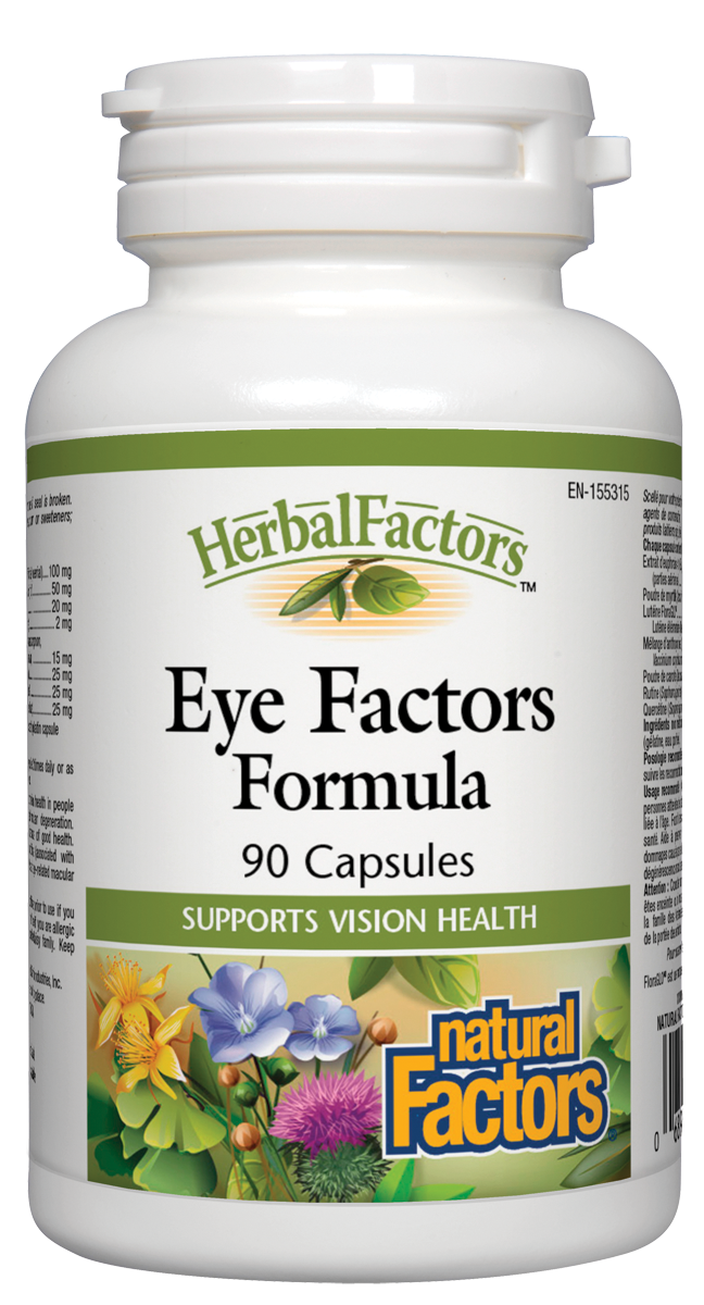 Natural Factors HerbalFactors Eye Factors Formula 90 Capsules