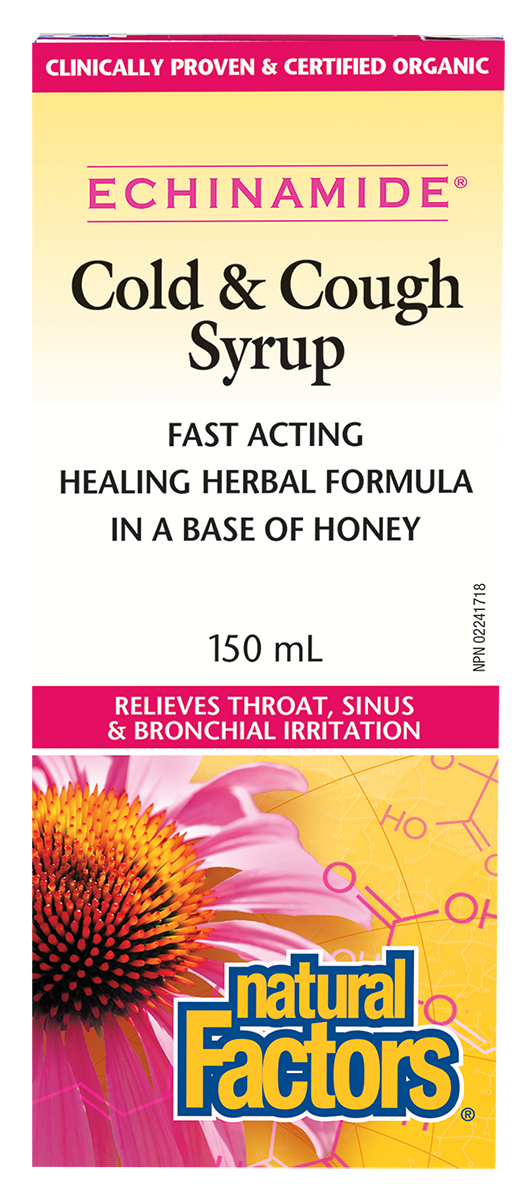 Natural Factors ECHINAMIDE Cold & Cough Syrup 150ml