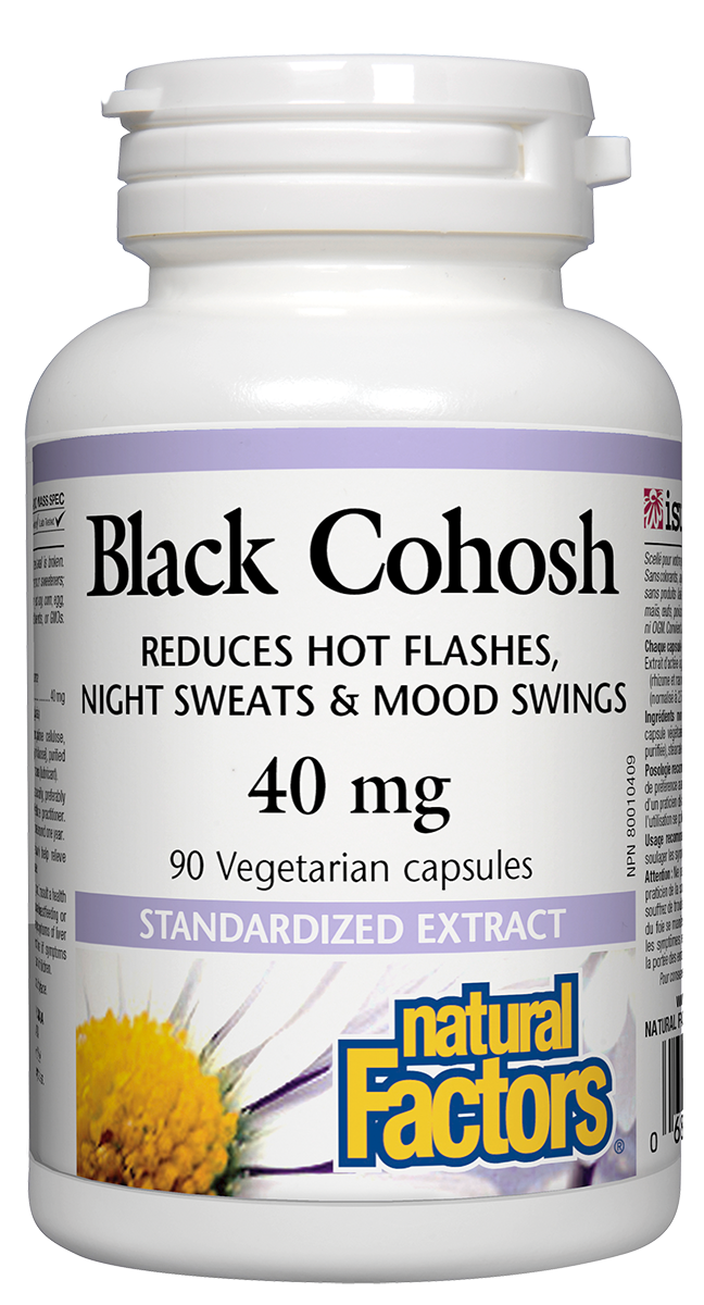 Natural Factors Black Cohosh Standardized Extract 40mg 90 Vegetarian Capsules