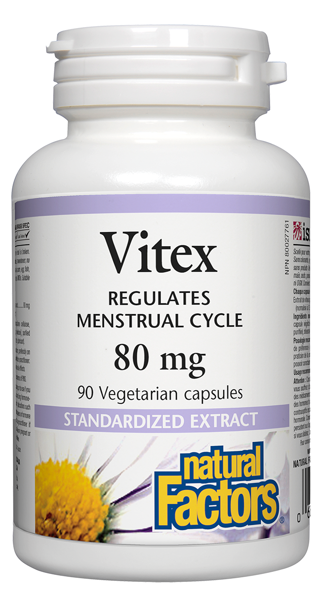 Natural Factors Vitex Standardized Extract 80mg 90 Vegetarian Capsules