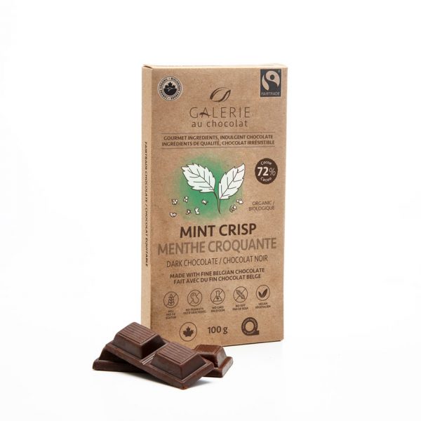 Galerie Fair Trade Dark Chocolate Mint Crisp Bar 100g