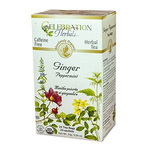 Celebration Herbals Ginger Peppermint Organic 24 Tea Bags