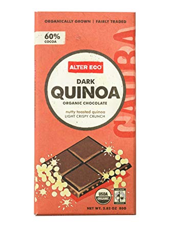 Alter Eco Dark Chocolate With Toasted Quinoa 80g