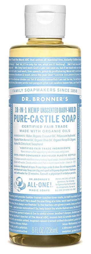 Dr. Bronner’s Organic Unscented Baby-Mild Castile Soap 236ml